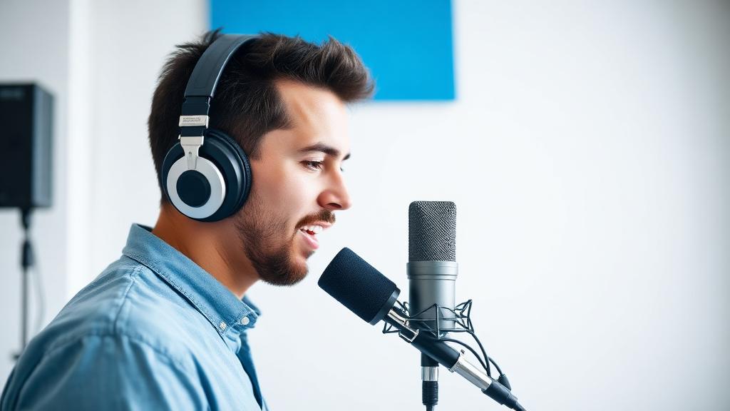 Host recording into a studio microphone